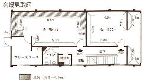 ２階個展の会場見取図